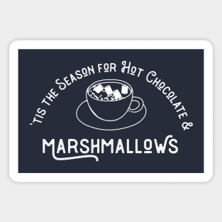 Marshmallow and Hot Chocolate Holiday Gift Magnet